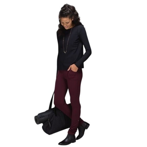 Lululemon Size 4 Skinny Will Pant *Full-On Luon Bordeaux Drama Women’s - Picture 6 of 14